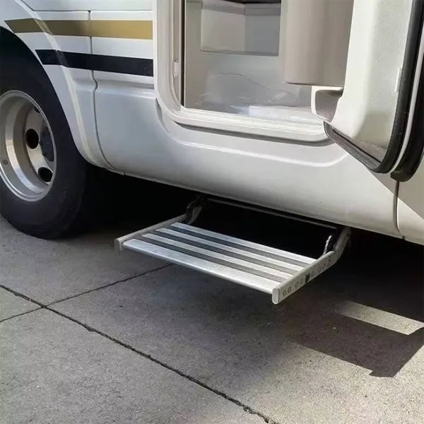 Manual Single Layer RV Step - Anti-slip Pedals With Enhanced Aluminum Alloy, Anodized, Strong Spring Elasticity - view 3
