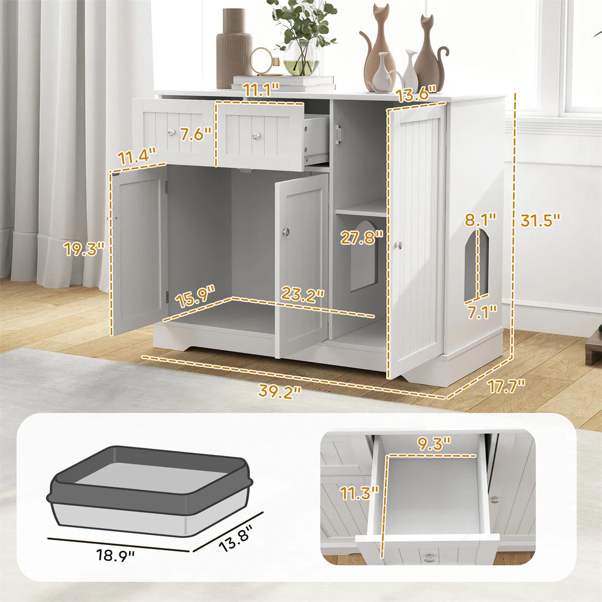 Cat Litter Box, Cat Litter Box Enclosure - view 2