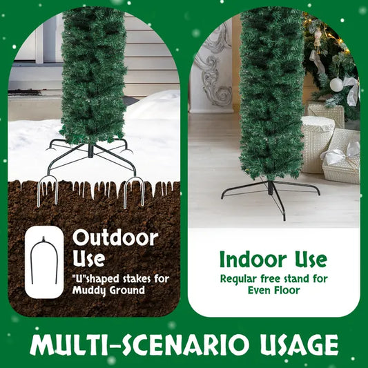 240X40X260cm 1650 Branches PVC Christmas Arch Holiday Arch Decoration Green - view 2