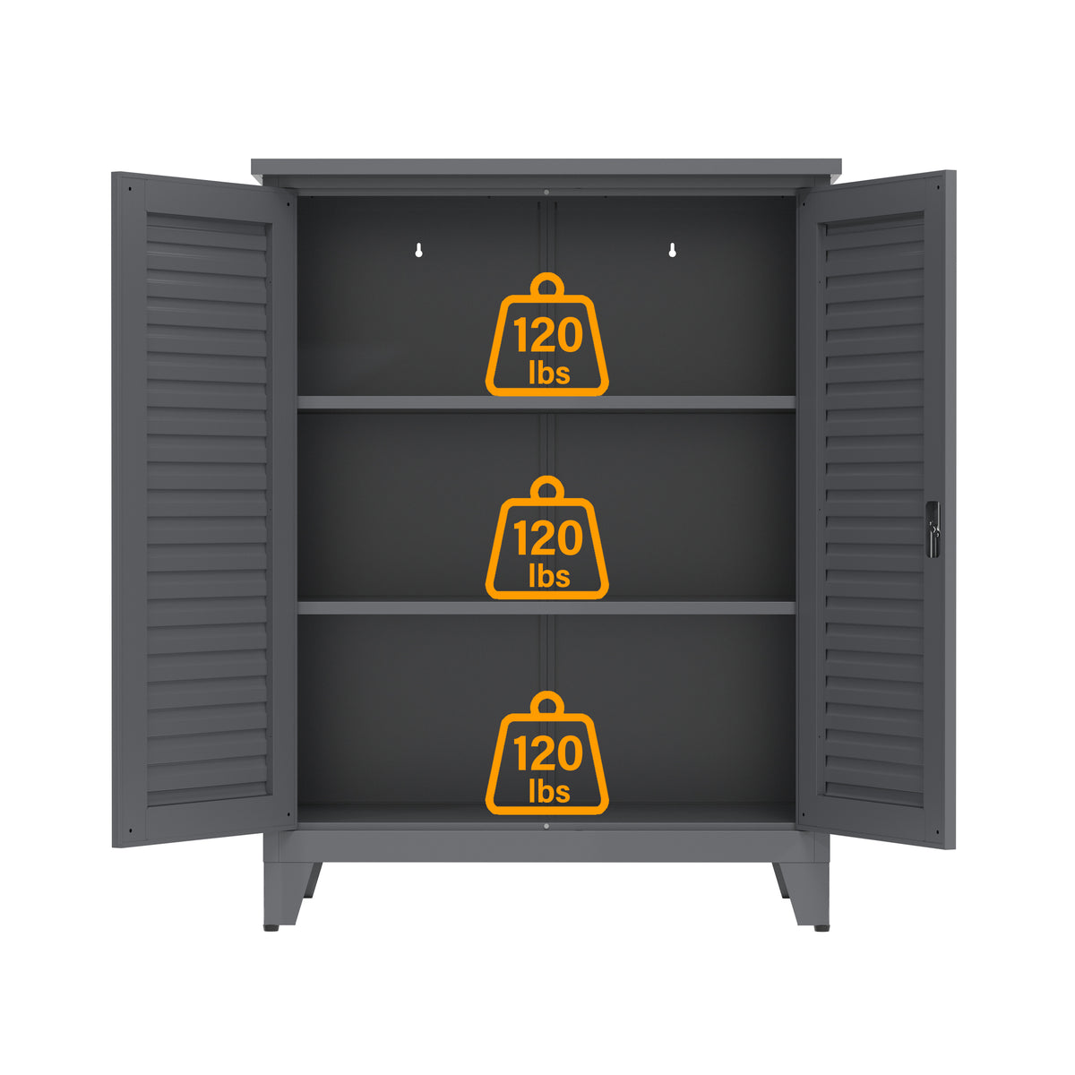 47'' Tall Metal Tool Storage Cabinet, With Ample Storage Space For Garage,Warehouse,Garden,Office, Living Room,Bathroom - view 8