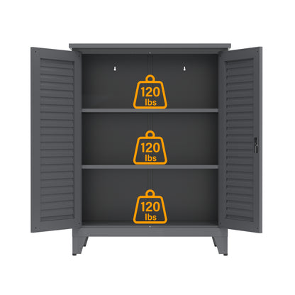 47'' Tall Metal Tool Storage Cabinet, With Ample Storage Space For Garage,Warehouse,Garden,Office, Living Room,Bathroom - view 8