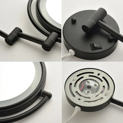 LED Wall Mount Two-Sided Magnifying Makeup Vanity Mirror - view 4