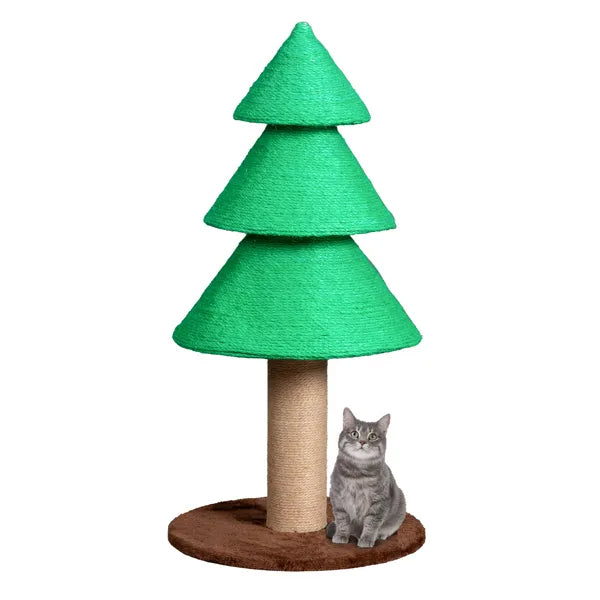 31.5in Christmas Tree Cat Scratcher, Cat Scratching Post For Indoor Cats - view 8