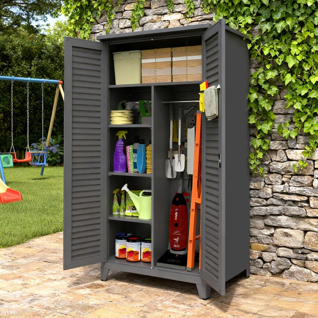 73'' Tall Metal Tool Storage Cabinet, With Ample Storage Space For Garage,Warehouse,Garden,Office, Living Room,Bathroom - view 4
