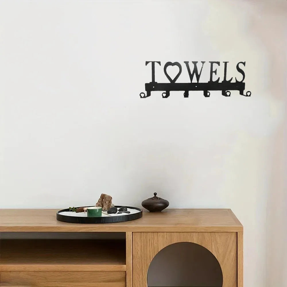 1pc Premium Metal Wall - Mounted Towel Hook - Space - Saving 6 - Hook Storage. The Simple Punch Installation Fits - view 6