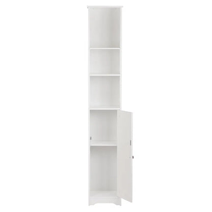 One Door & Three Layers Bathroom Cabinet White - view 2
