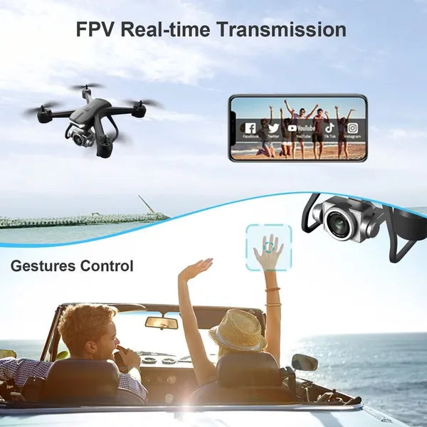 4DRC V14 RC Drone WIFI FPV 4K HD Wide Angle Dual Camera Quadcopter Portable With Bag,2 Batteries Drone For Beginner - view 3