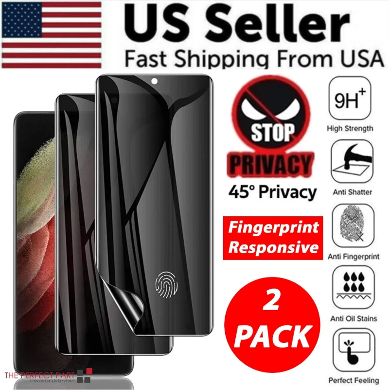 2-Pack Anti-Spy Privacy Hydrogel Screen Protector For S23 Ultra Plus S22
