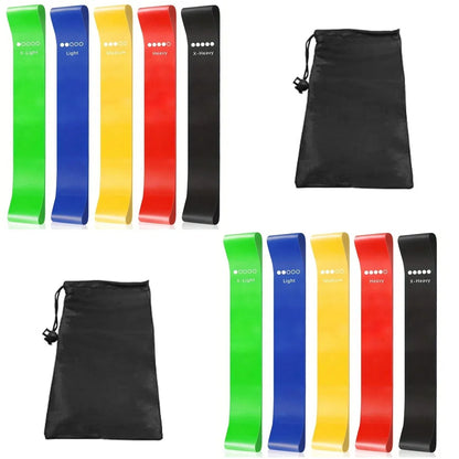 2 PackSet of 5 Resistance Exercise Loop Bands Fitness Yoga Resistance Band TPE Colorful