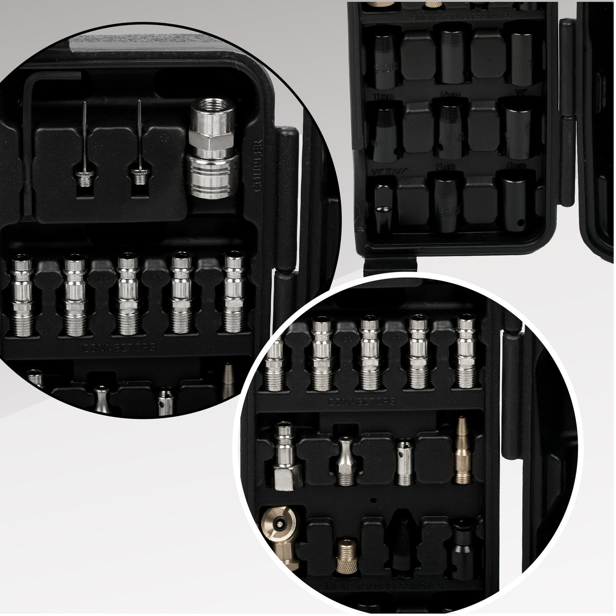 71 Piece Air Tool And Accessories Kit, Impact Wrench, Air Ratchet, Die Grinder, Aire Hammer, Hose Fittings, Storage Case - view 4