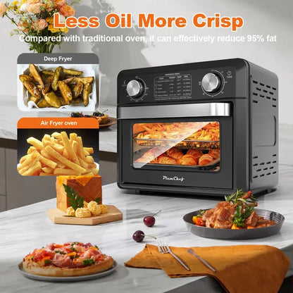 11QT Compact Air Fryer Toaster Oven, 1000W Convection Countertop Oven With Reference Menus, 2-Slice Toaster - view 4