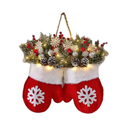 Glittering Christmas Gloves Wreath Christmas Wreath - view 5