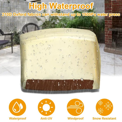 210D Waterproof Outdoor BBQ Grill Cover Windproof Dustproof Patio Gas Grill Oven Protector Oxford Cloth Garden GPCT1580 - view 3