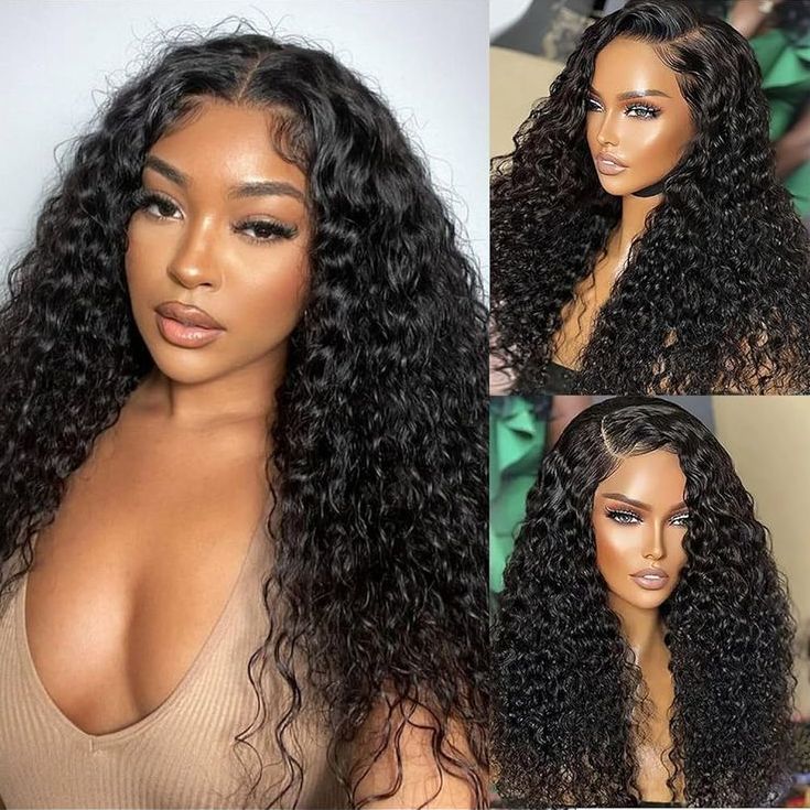 13x4 Lace Front Human Hair Wig Natural Color Deep Wave Density - view 6