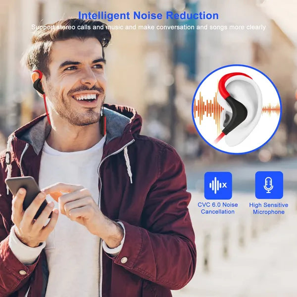 Wireless Headsets V4.1 Sport In-Ear Stereo Headphones Sweat-proof Noise Canceling Earphones Back-Headphone - view 3