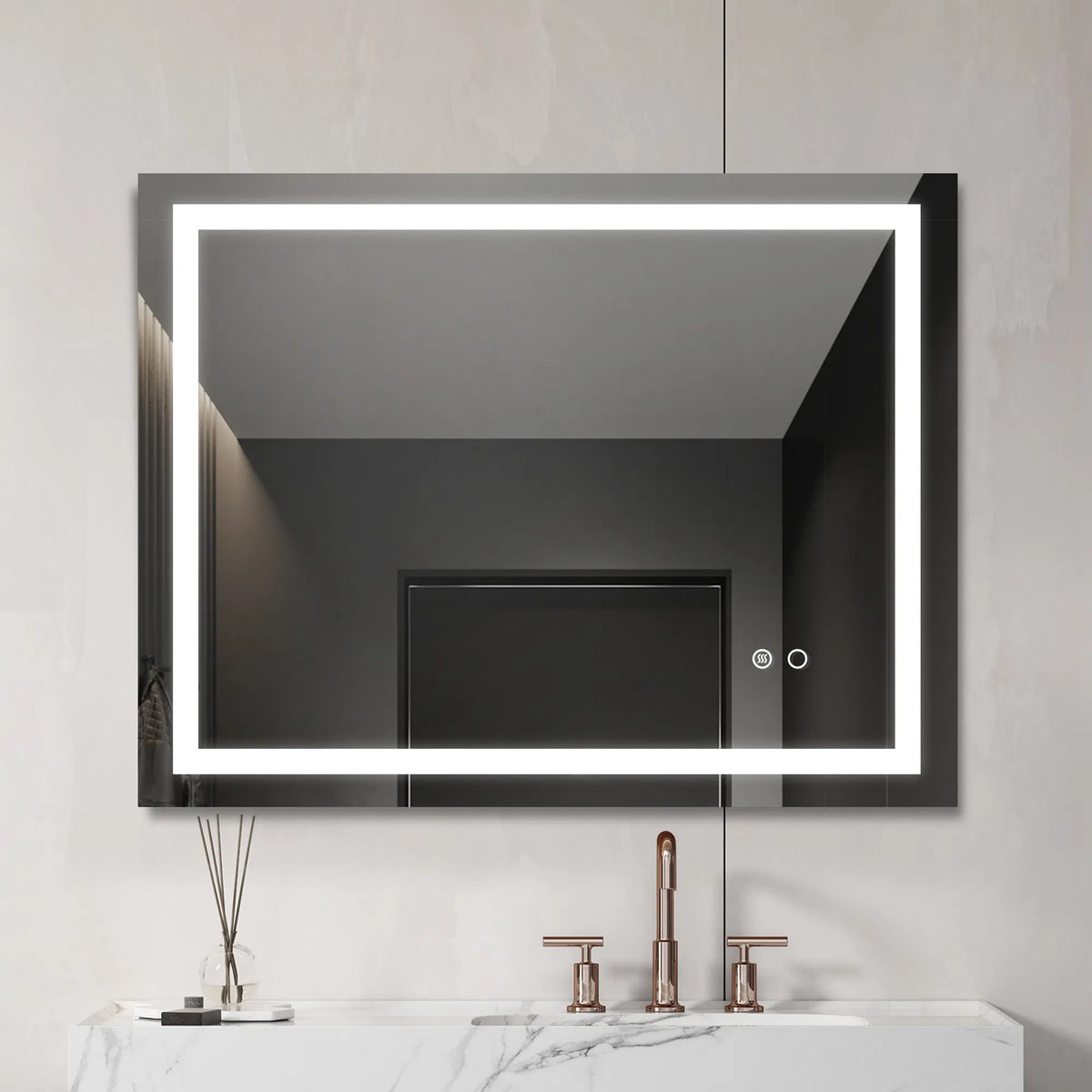36'*28' LED Lighted Bathroom Wall Mounted Mirror with High Lumen+Anti-Fog Separately Control+Dimmer Function - view 6