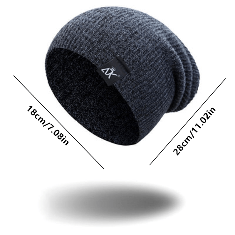 Unisex Fashionable Knitted Beanie, Winter Wool Elastic Hat For Outdoor Cycling, Camping - view 6