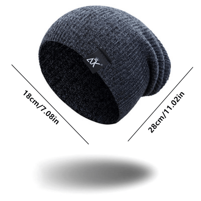 Unisex Fashionable Knitted Beanie, Winter Wool Elastic Hat For Outdoor Cycling, Camping - view 6