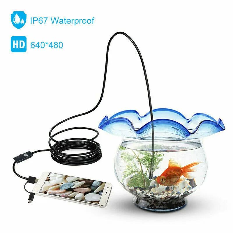 5M 6LEDs Snake Endoscope Borescope 8mm Inspection USB Camera Scope For Android - view 3