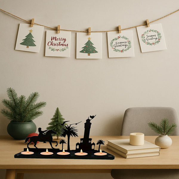 Modern Antler Candle Holders Set Rustic Wooden Candle Stand For Holiday Home Decor - view 5