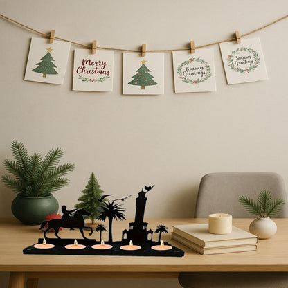 Modern Antler Candle Holders Set Rustic Wooden Candle Stand For Holiday Home Decor - view 5
