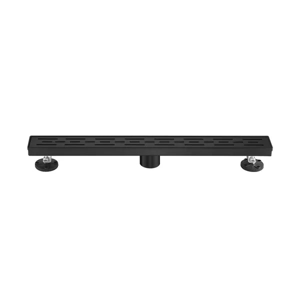 24 Inch Linear Shower Drain With Removable Brick Patterned Grate Cover - view 3