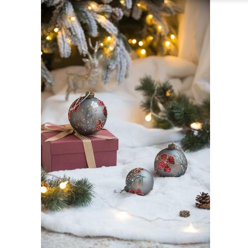D4.7 Christmas Ball Ornaments, Glass Decorative Hanging Ball Christmas Tree Ornaments For Holiday Party Decorations - view 2