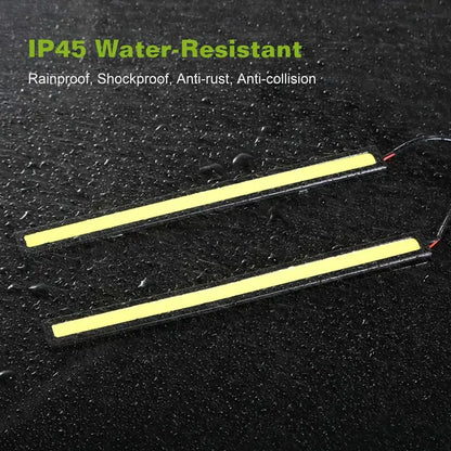 2Pcs LED Daytime Running Lights Car LED COB DRL Fog Lights IP45 Waterproof LED Strip Fog Day Driving Lamp Sticker - view 2