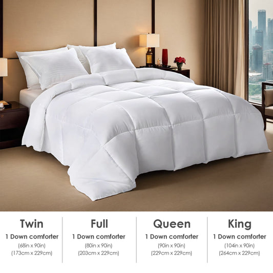 2-Pack Large White Plaid Duvet Inserts. Soft And Comfortable With Skin-friendly Warmth. Suitable For All Seasons - view 2