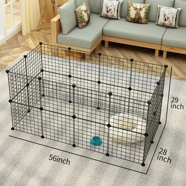 Pet Playpen, Small Animal Cage Indoor Portable Metal Wire Yard Fence For Small Animals, Guinea Pigs - view 2