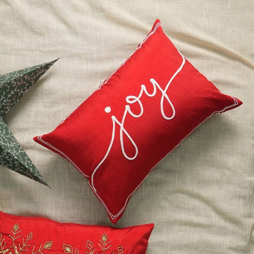 Polyester Lumber Pillow With Embroidery Work Soft & Stylish Accent