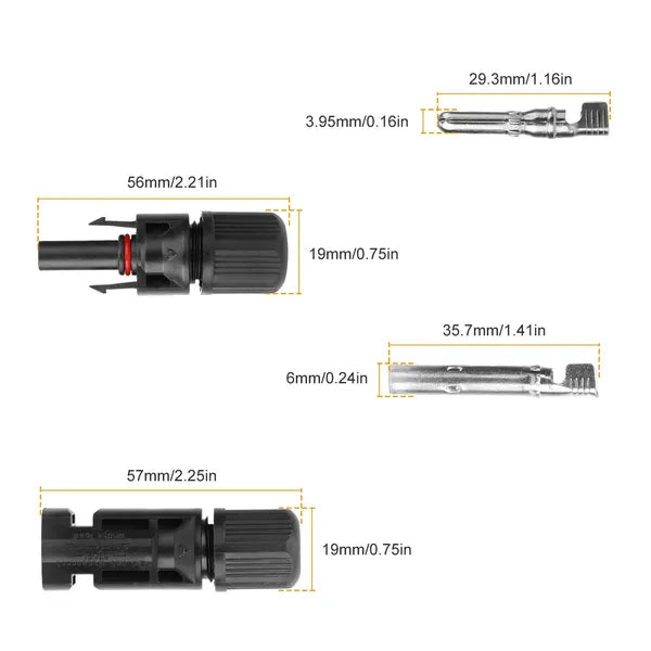 10 Pairs Solar Panel Connectors Solar Wire Adapter Male/Female IP67 Waterproof Connector - view 3