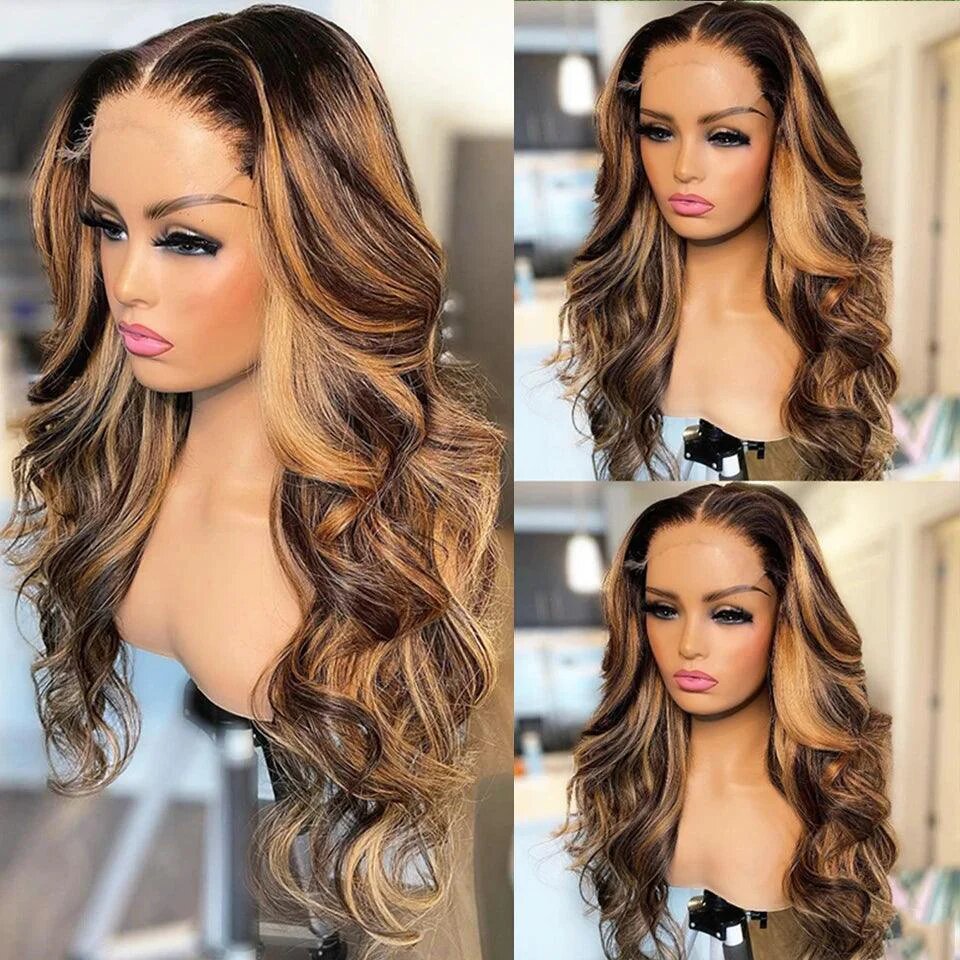 13x4 Lace Frontal Human Hair Wig P4 27 Body Wave Density - view 4