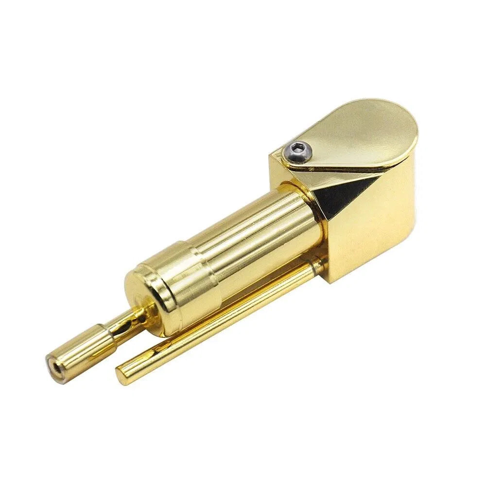 Brass Tobacco Smoking Pipe w / Stash Storage Cylinder Chamber Metal w / Lid Bowl - view 8