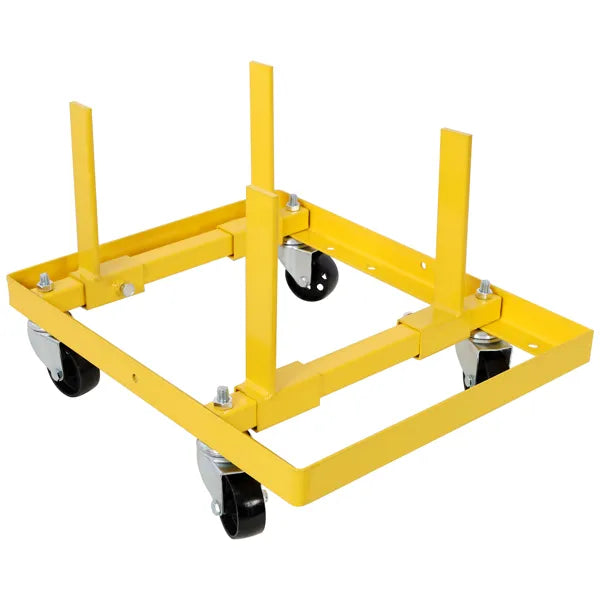 750lbs Rolling Engine Stand,Adjustable Width And Length, With 2pcs Buckle Straps,Yellow - view 4