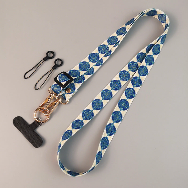 Women's Long Cross-body Retro Totem Pattern Mobile Phone Lanyard - view 10