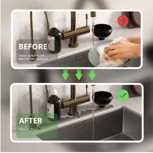Diatomaceous Earth Sink Tray Stone Home Sink Caddy Kitchen Instant Dry Sink Organizer - view 3