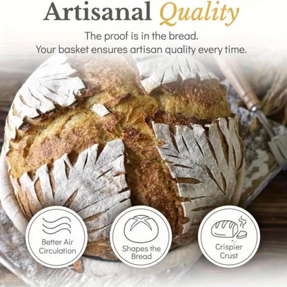 Bread Proofing Basket, Sourdough Baking Supplies, Round 9-inch Sourdough Starter Kit, Anti-counterfeiting Baking Basket - view 3