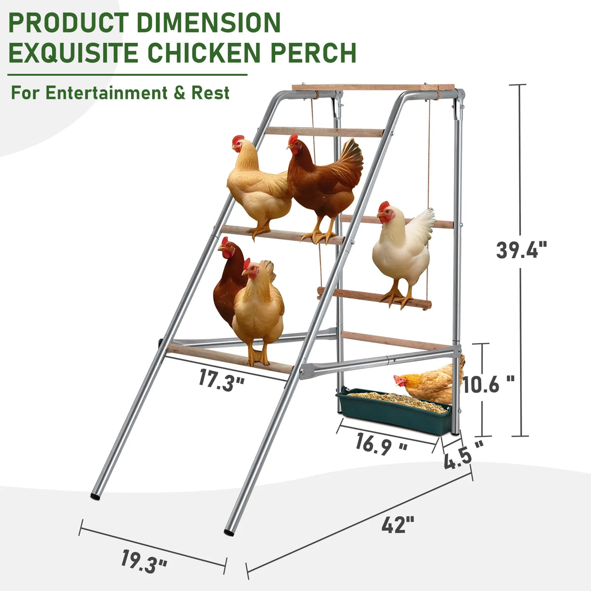 103 x 50 x 100cm Outdoor chicken perch - view 9