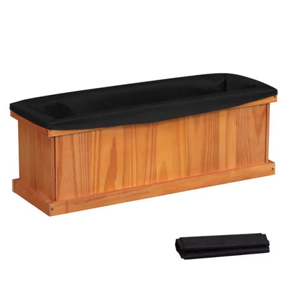 Detachable Bottom Garden Bed, Protective Coating Pine Planter For Herbs, Flowers & Vegetables 28 X 9.5 X 10 - view 6