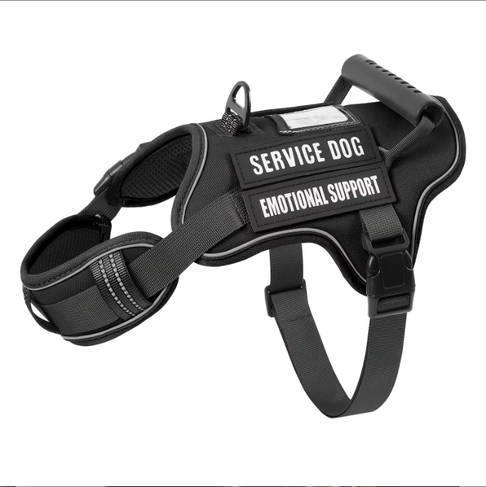 USLOCAL Tactical Service Dog Harness With Control Handle No Pulling Adjustable Reflective Pet Vest Harness Easy Walking - view 2