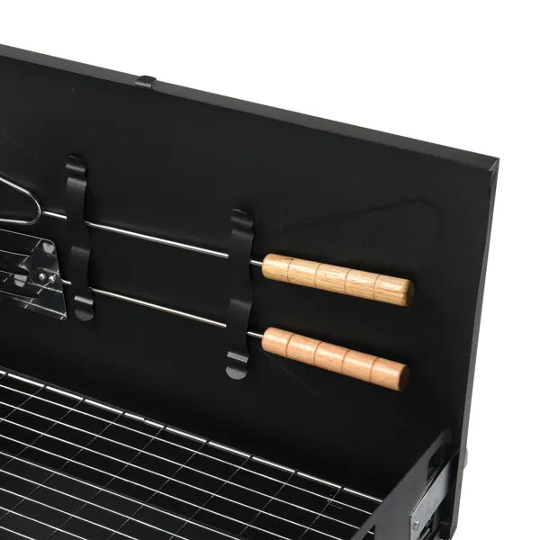 44x27x7cm Portable Square Charcoal Grill Black - view 3