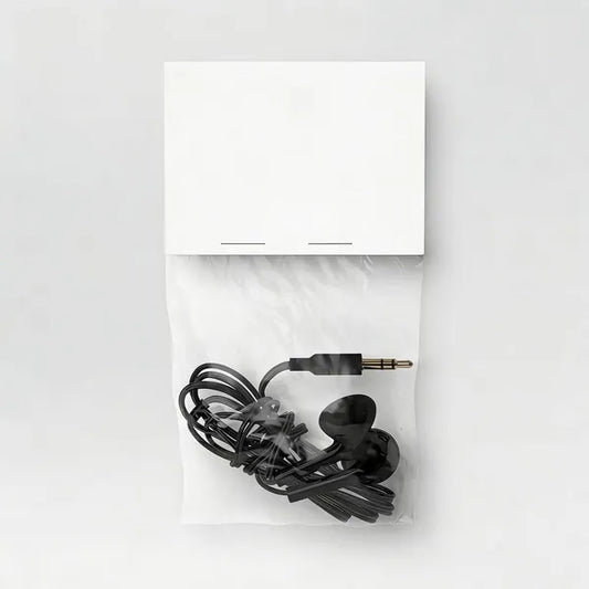 Wired Earbuds Black: 3.5mm Jack In-Ear Headphones, ABS Cushion - view 2