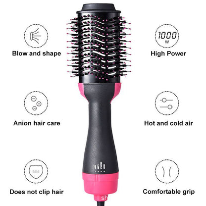 Multifunctional Hair Dryer Hot Air Brush Style Women Hair Straightener Curler One Step Electric Blow Dryer Brush - view 6