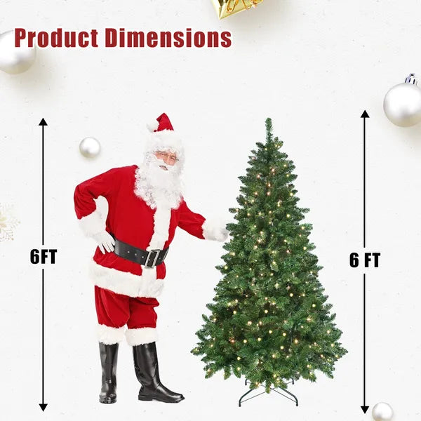 Artificial 9ft Green RGB-lit Christmas Tree With 1721PVC Mixed Branch Tips - view 4