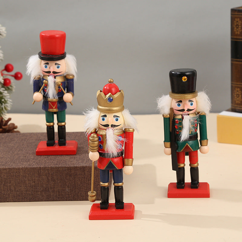 Wooden Nutcracker Puppet Soldier Ornaments
