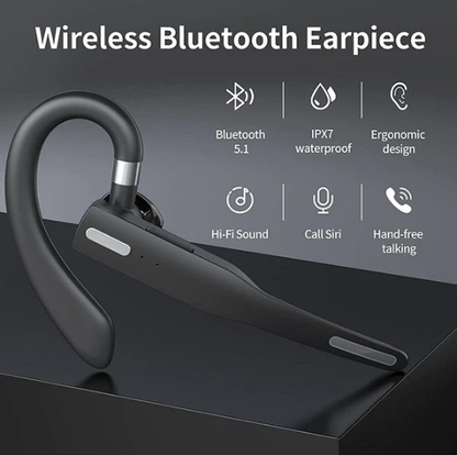 Trucker Wireless Headset Bluetooth 5.1 Earpiece Dual Mic Earbud Noise Cancelling - view 4