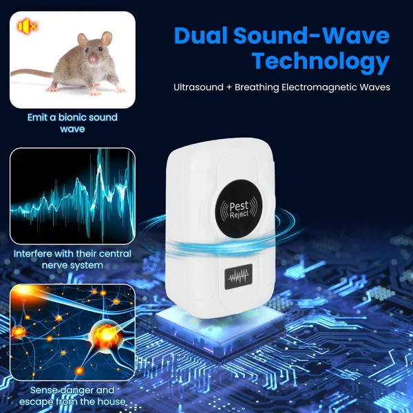 6-Pack Ultrasonic Insect Repellent - Dual Sound-Wave Tech - view 4