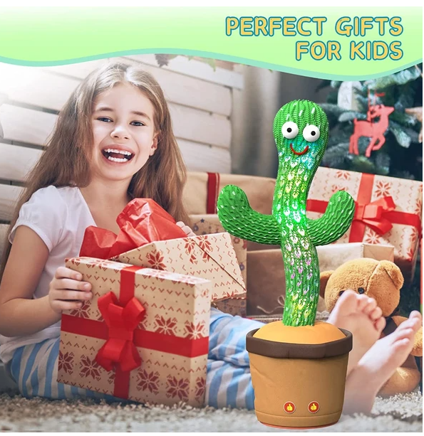 Dancing Cactus Plush Toy Doll Electronic Recording Shake With Song Funny Gift US - view 2