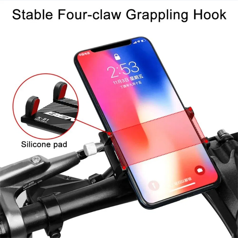 Aluminum Motorcycle Bike Bicycle Holder Mount Handlebar For Cell Phone GPS US - view 9
